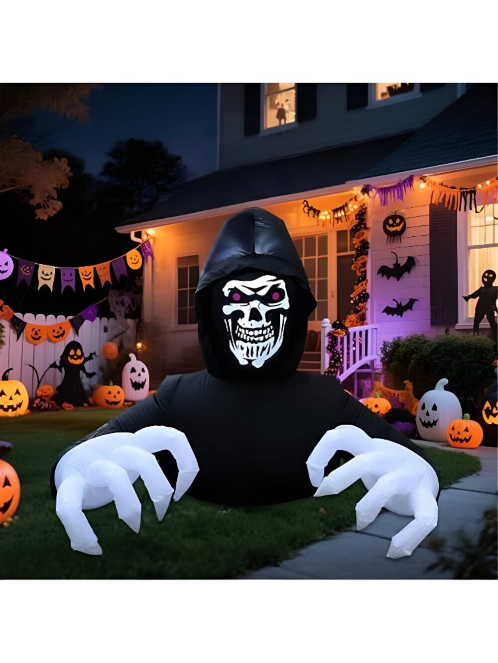 6FT Grim Reaper Halloween Inflatable Decorations Outdoor